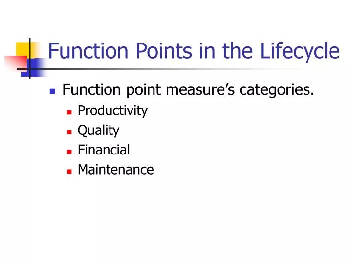 function points in the lifecycle