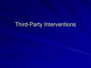 Third-Party Interventions