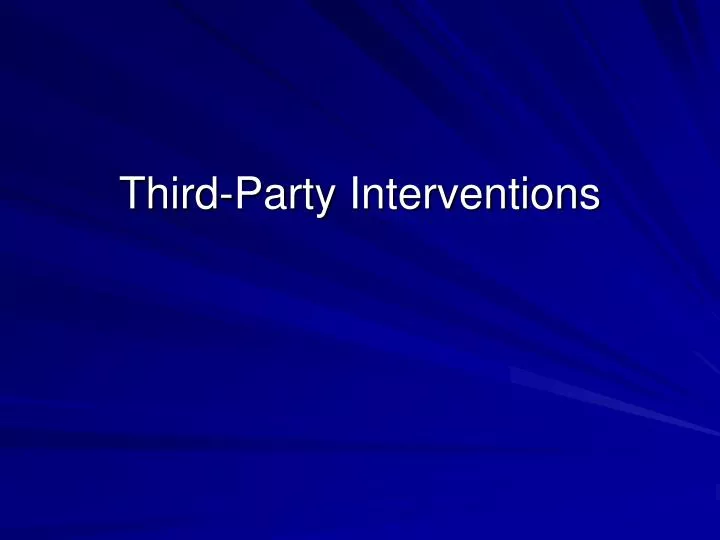 third party interventions