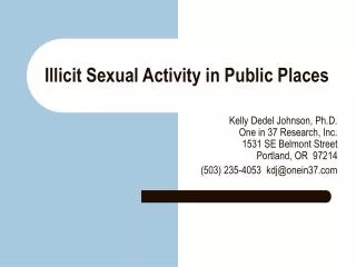 Illicit Sexual Activity in Public Places
