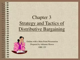Chapter 3 Strategy and Tactics of Distributive Bargaining