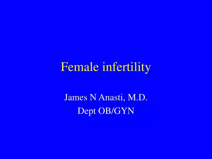female infertility
