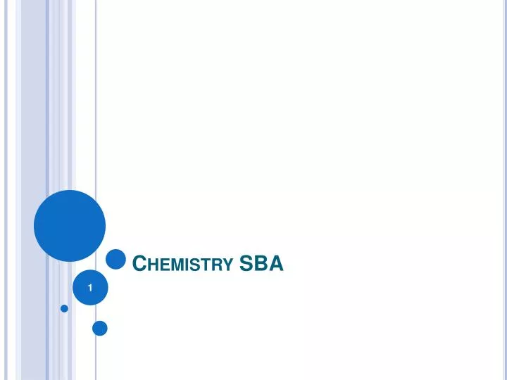chemistry sba