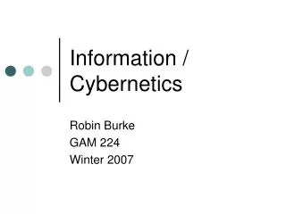 Information / Cybernetics