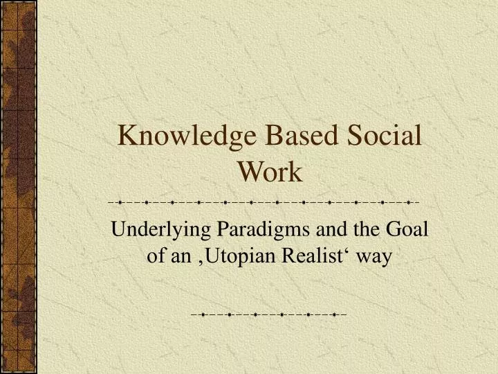 knowledge based social work