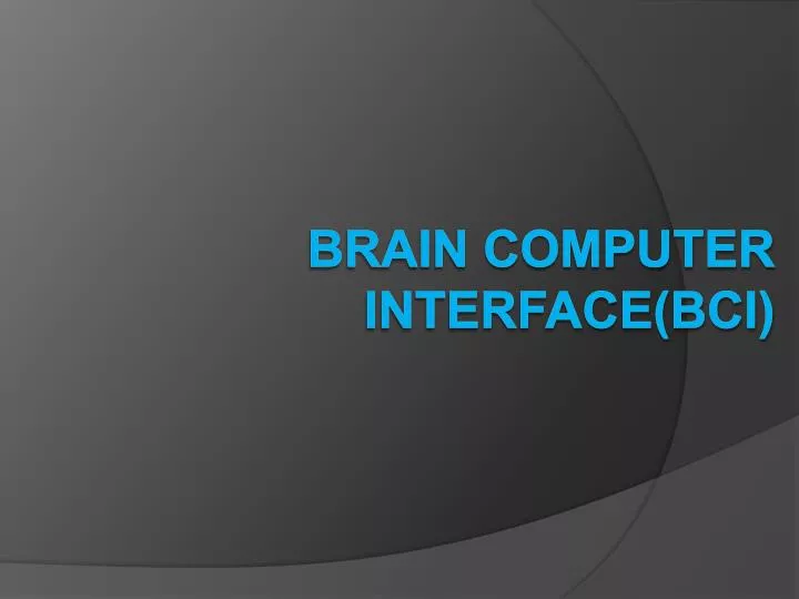brain computer interface bci