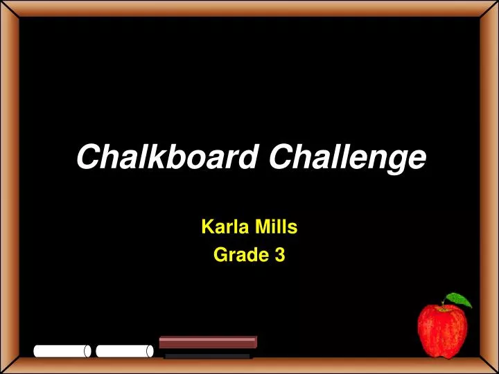 chalkboard challenge
