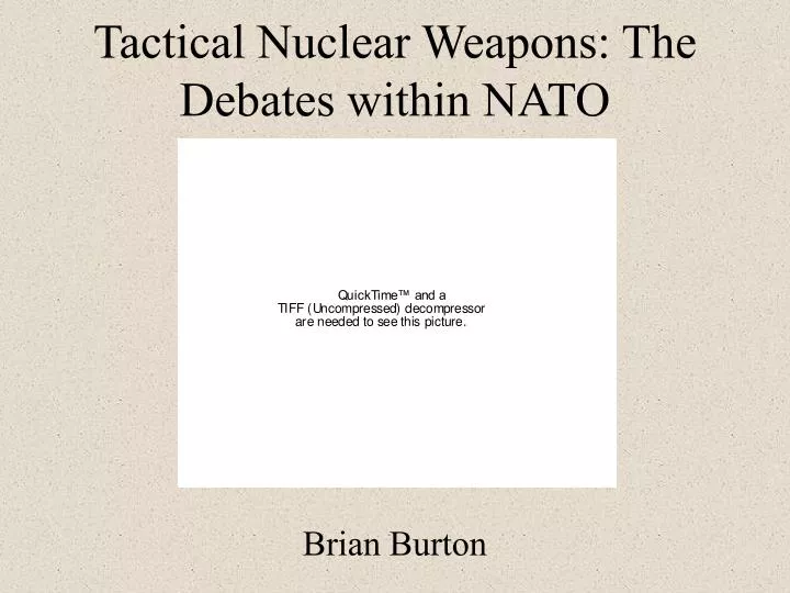 tactical nuclear weapons the debates within nato
