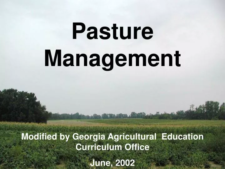 pasture management