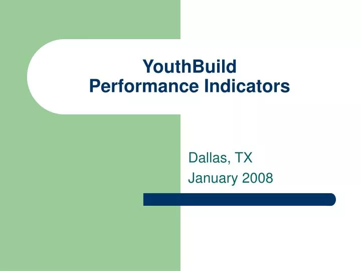 youthbuild performance indicators