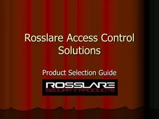 Rosslare Access Control Solutions