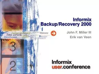 Informix Backup/Recovery 2000