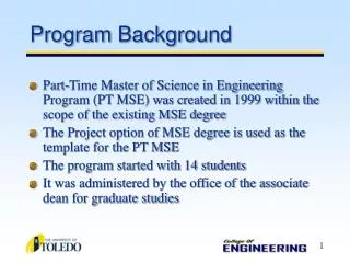 Program Background