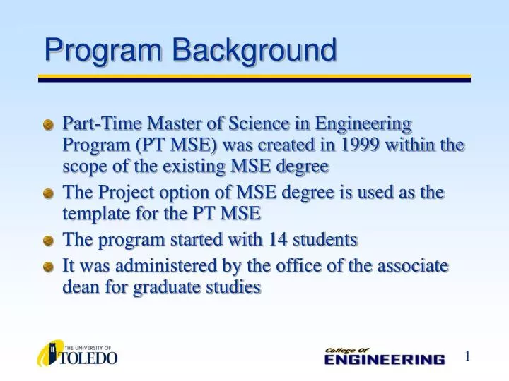 program background