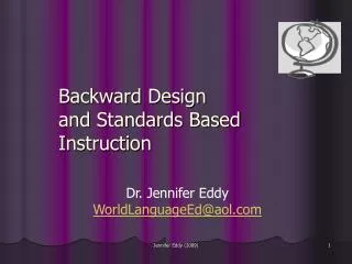 Backward Design and Standards Based Instruction