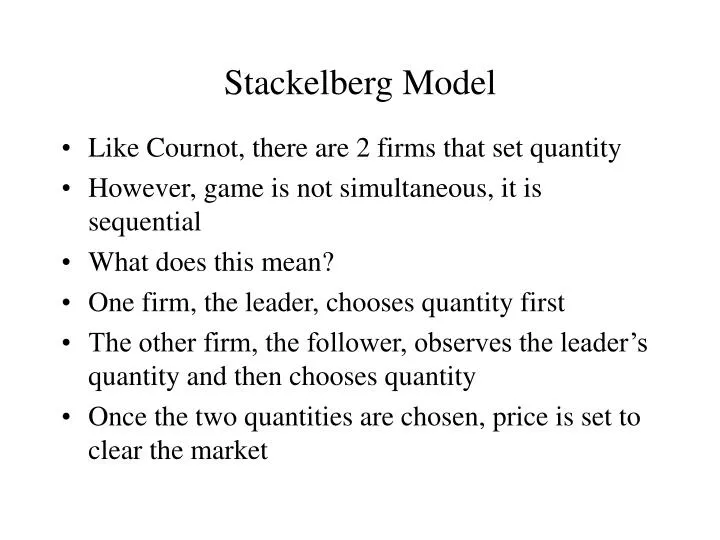 stackelberg model