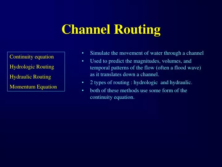 channel routing