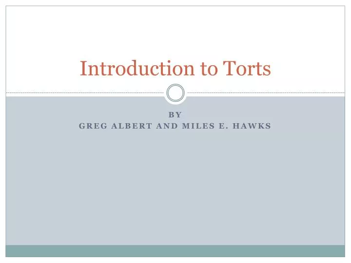 introduction to torts