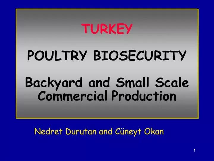 turkey poultry biosecurity backyard and small scale commercial production