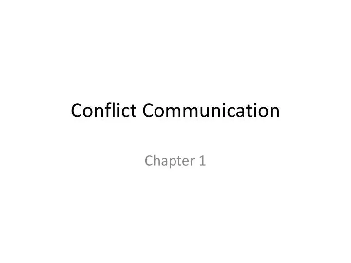 conflict communication