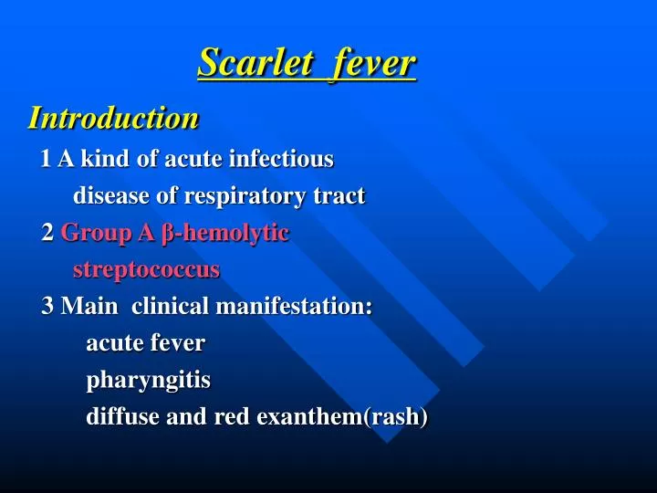 scarlet fever