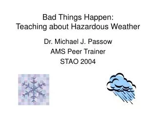Bad Things Happen: Teaching about Hazardous Weather