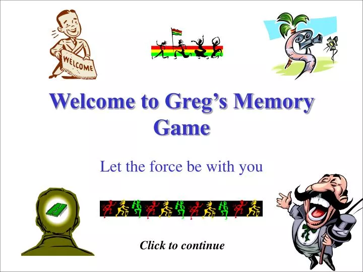 welcome to greg s memory game