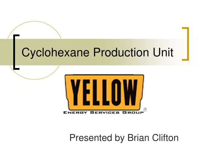 cyclohexane production unit