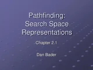 Pathfinding: Search Space Representations