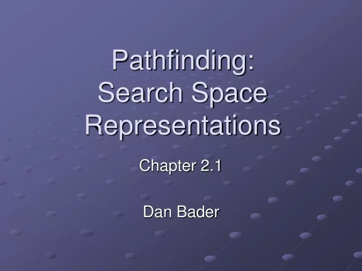 pathfinding search space representations