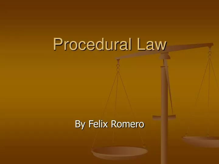 procedural law