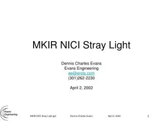 MKIR NICI Stray Light