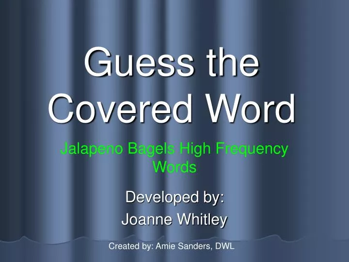 guess the covered word