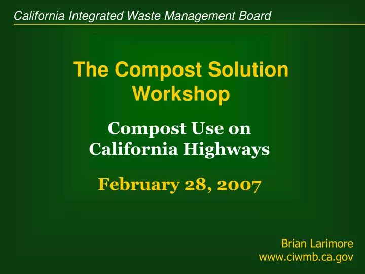 the compost solution workshop