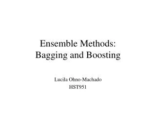 Ensemble Methods: Bagging and Boosting
