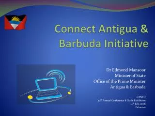 Connect Antigua &amp; Barbuda Initiative