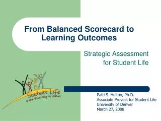 From Balanced Scorecard to Learning Outcomes