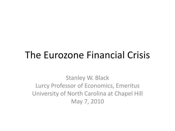 the eurozone financial crisis