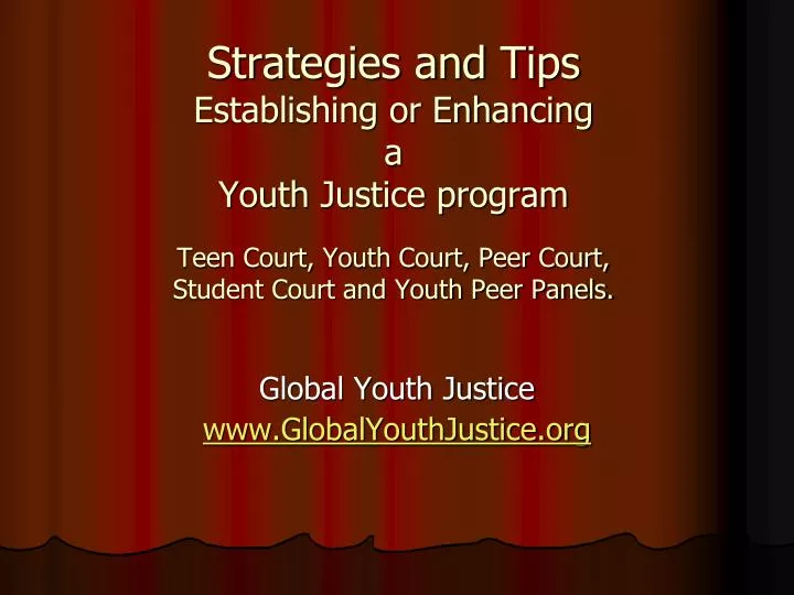 global youth justice www globalyouthjustice org
