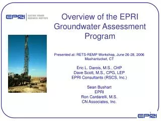 Overview of the EPRI Groundwater Assessment Program