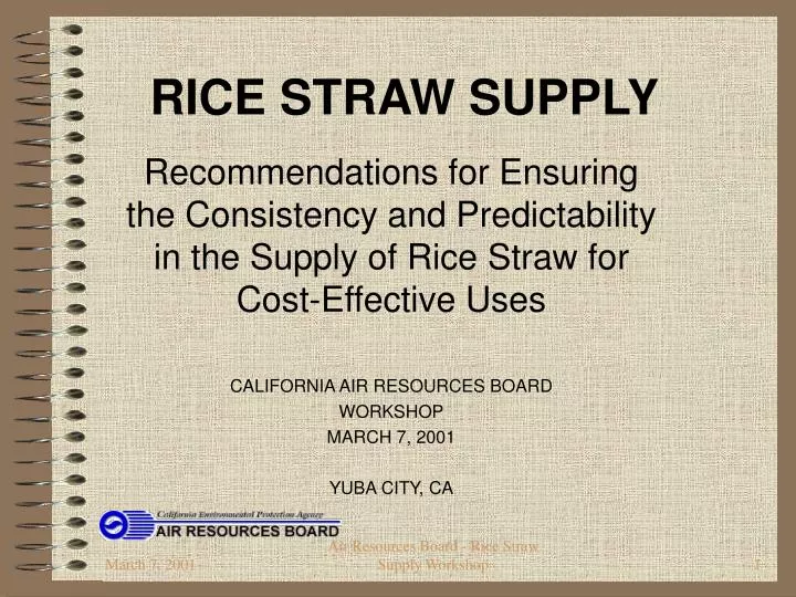 rice straw supply