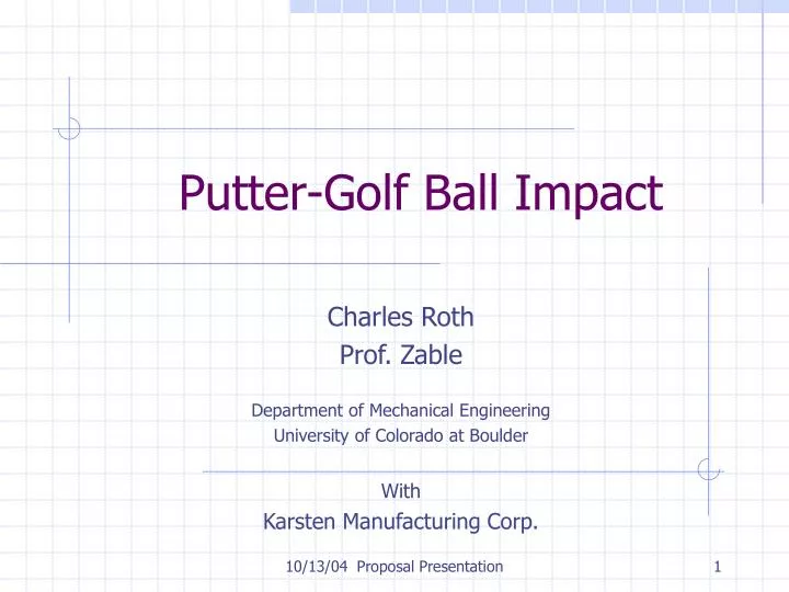 putter golf ball impact