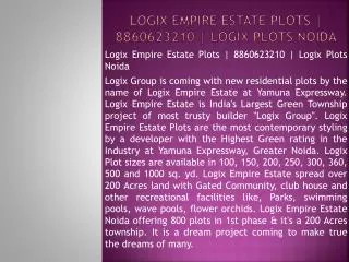 logix empire estate plots | 8860623210 | logix plots noida