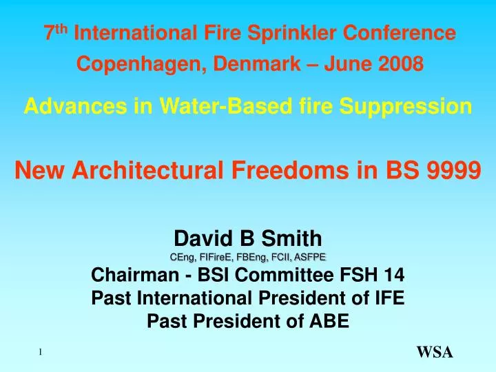 advances in water based fire suppression