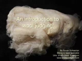 An introduction to wool judging