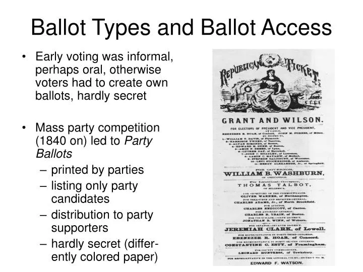 ballot types and ballot access