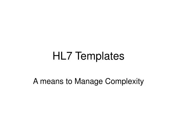 hl7 templates