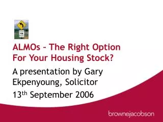 ALMOs – The Right Option For Your Housing Stock?