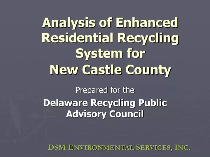 analysis of enhanced residential recycling system for new castle county