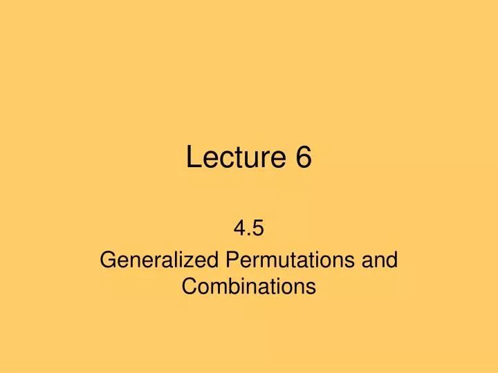 lecture 6